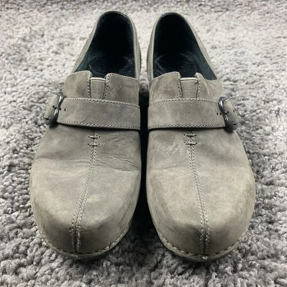 Women's Taupe Suede Clogs - Picture 6 of 8